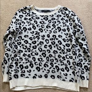 Forever 21 snow leopard sweater